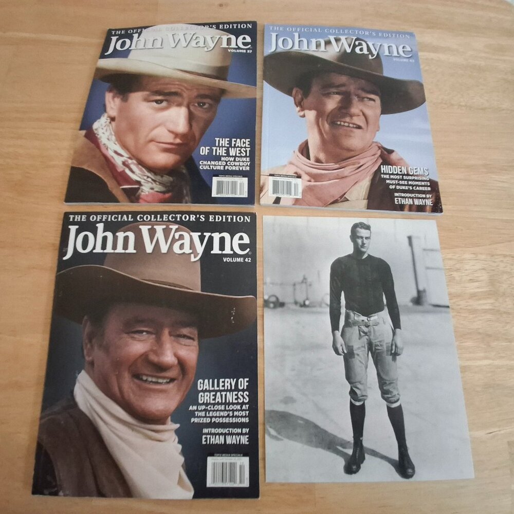 The Official Collector's Edition John Wayne Volumes 37, 42, 43 + 1 Wayne Photo